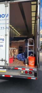 loaded moving truck