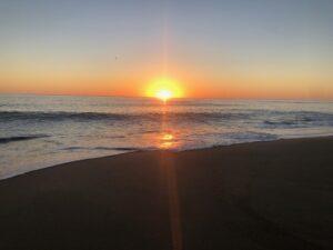 Moving to Delaware beach sunset