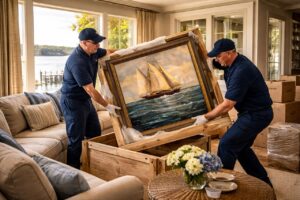 moving valuable art in crates