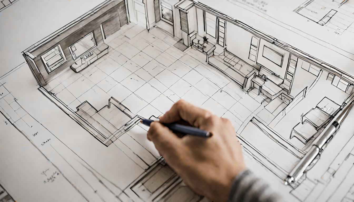 Furniture floor plan used to plan a senior living apartment move in the Philadelphia suburbs